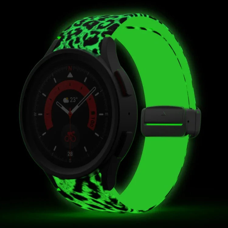 สายรัดนาฬิกาซิลิโคนพิมพ์ลายแม่เหล็ก สำหรับ Samsung Galaxy Watch5