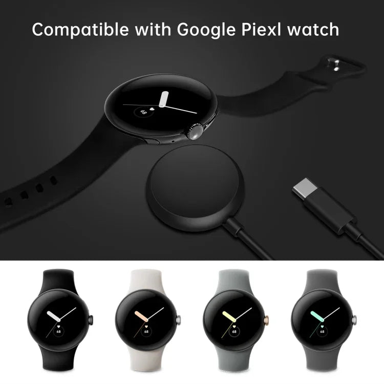 สายชาร์จแม่เหล็กสำหรับสมาร์ทวอทช์ ความยาว: 1ม. สำหรับพอร์ต Type-C ของ Google Pixel Watch, สำหรับพอร์ต USB ของ Google Pixel Watch