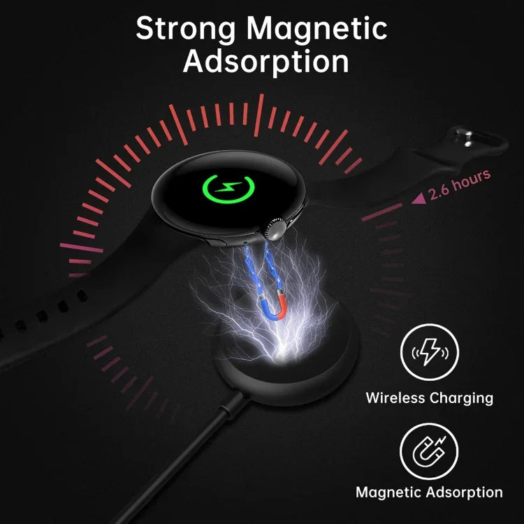 สายชาร์จแม่เหล็กสำหรับสมาร์ทวอทช์ ความยาว: 1ม. สำหรับพอร์ต Type-C ของ Google Pixel Watch, สำหรับพอร์ต USB ของ Google Pixel Watch