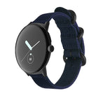 สายทอไนลอนพร้อมหัวเข็มขัดเหล็กสำหรับ Google Pixel Watch 4 / 3 / 2 / 1 41มม.