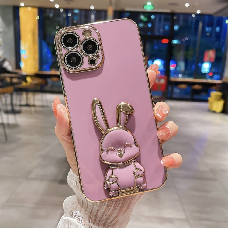 Plating Rabbit Holder Phone Case, For iPhone 14, For iPhone 14 Plus, For iPhone 14 Pro, For iPhone 14 Pro Max, For iPhone 13, For iPhone 13 Pro