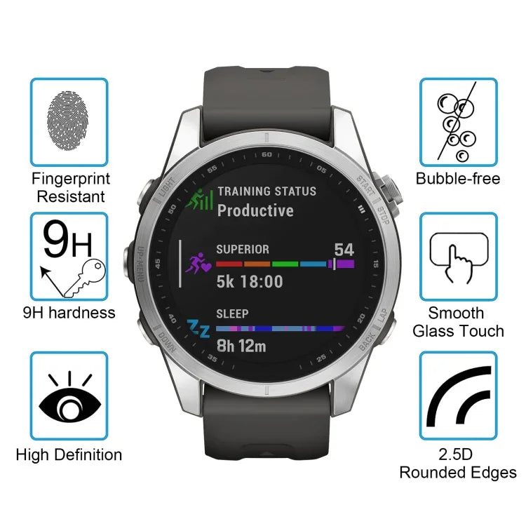 ฟิล์มกระจกนิรภัยสำหรับ Huawei Watch GT 2 42มม. สมาร์ทวอทช์, สำหรับ Garmin Fenix 7S, สำหรับ Realme Watch, สำหรับ Amazfit Falcon, สำหรับ Huawei Watch GT 2 42มม., สำหรับ Huawei Watch GT 3 42มม., สำหรับ Garmin Forerunner 158, สำหรับ Garmin Instinct Crossover