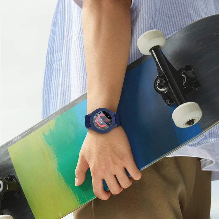 เคสกันนาฬิกาแบบฉีดเชื้อเพลิง PC + ฟิล์มกระจกนิรภัย สำหรับ Samsung Galaxy Watch5 Pro 45มม.