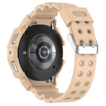 สายรัดนาฬิกาซิลิโคน Armor + เคสกันนาฬิกา สำหรับ Samsung Galaxy Watch5 40มม., สำหรับ Samsung Galaxy Watch5 44มม., สำหรับ Samsung Galaxy Watch4 40มม., สำหรับ Samsung Galaxy Watch4 44มม.