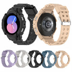 สายรัดนาฬิกาซิลิโคน Armor + เคสกันนาฬิกา สำหรับ Samsung Galaxy Watch5 40มม., สำหรับ Samsung Galaxy Watch5 44มม., สำหรับ Samsung Galaxy Watch4 40มม., สำหรับ Samsung Galaxy Watch4 44มม.