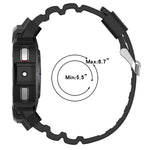 สายรัดนาฬิกาซิลิโคน Armor + เคสกันนาฬิกา สำหรับ Samsung Galaxy Watch5 40มม., สำหรับ Samsung Galaxy Watch5 44มม., สำหรับ Samsung Galaxy Watch4 40มม., สำหรับ Samsung Galaxy Watch4 44มม.
