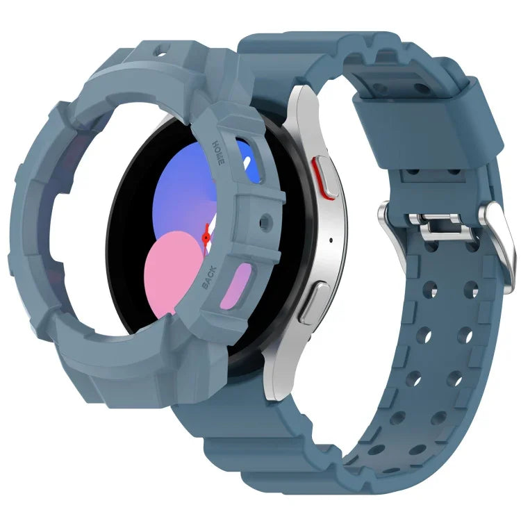 สายรัดนาฬิกาซิลิโคน Armor + เคสกันนาฬิกา สำหรับ Samsung Galaxy Watch5 40มม., สำหรับ Samsung Galaxy Watch5 44มม., สำหรับ Samsung Galaxy Watch4 40มม., สำหรับ Samsung Galaxy Watch4 44มม.