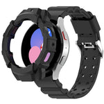 สายรัดนาฬิกาซิลิโคน Armor + เคสกันนาฬิกา สำหรับ Samsung Galaxy Watch5 40มม., สำหรับ Samsung Galaxy Watch5 44มม., สำหรับ Samsung Galaxy Watch4 40มม., สำหรับ Samsung Galaxy Watch4 44มม.