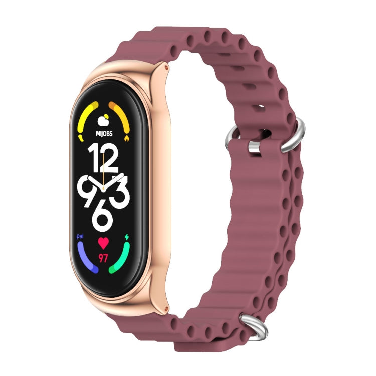 MIJOBS CS Marine Silicone Breathable Watch Band, For Xiaomi Mi Band 6 / 5, For Xiaomi Mi Band 7 / 7 NFC