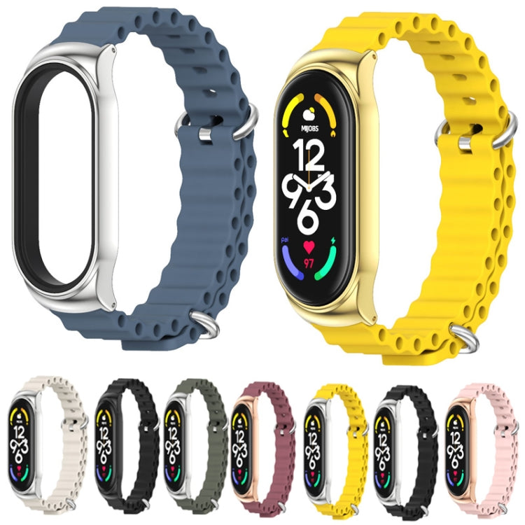 MIJOBS CS Marine Silicone Breathable Watch Band, For Xiaomi Mi Band 6 / 5, For Xiaomi Mi Band 7 / 7 NFC