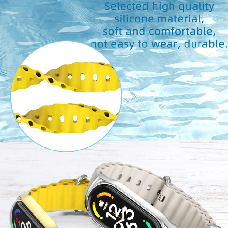 MIJOBS CS Marine Silicone Breathable Watch Band, For Xiaomi Mi Band 6 / 5, For Xiaomi Mi Band 7 / 7 NFC