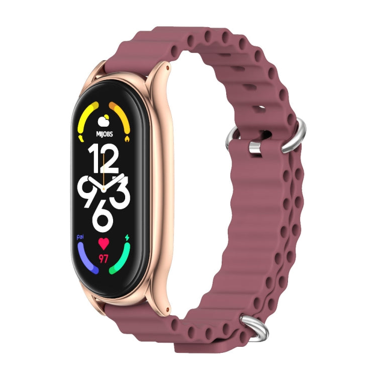 MIJOBS PLUS Marine Silicone Breathable Watch Band, For Xiaomi Mi Band 6 / 5, For Xiaomi Mi Band 7 / 7 NFC