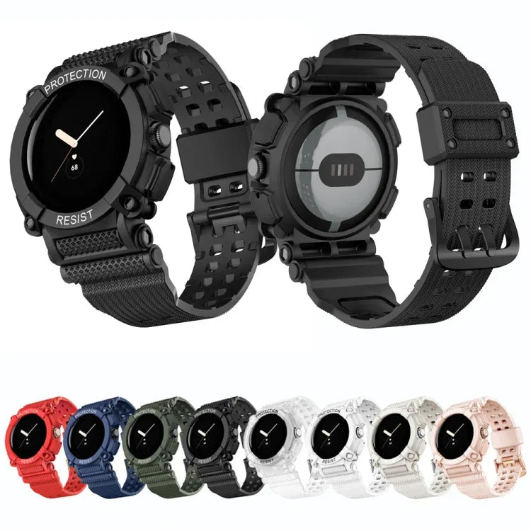 สายรวมสีพื้นสามชั้นกันน้ำสำหรับ Google Pixel Watch