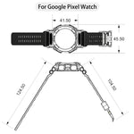 สายรวมสีพื้นสามชั้นกันน้ำสำหรับ Google Pixel Watch