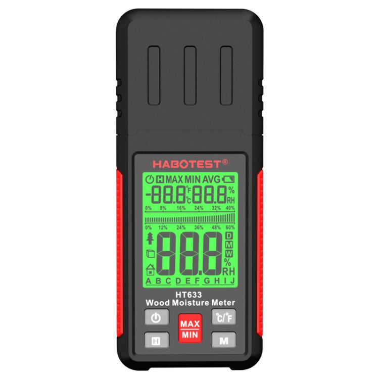 เครื่องวัดความชื้นไม้ดิจิทัลแบบพกพา HABOTEST HT633, HT633