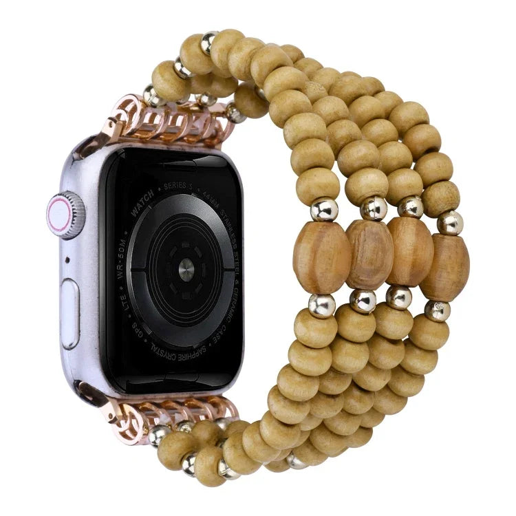 สายลูกปัดไม้ สำหรับ Apple Watch Ultra 49 มม. / Series 8&7 45 มม., สำหรับ Apple Watch Series 8&7 41 มม.