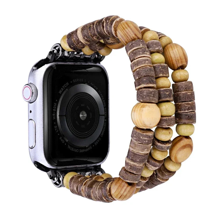 สายลูกปัดไม้ สำหรับ Apple Watch Ultra 49 มม. / Series 8&7 45 มม., สำหรับ Apple Watch Series 8&7 41 มม.
