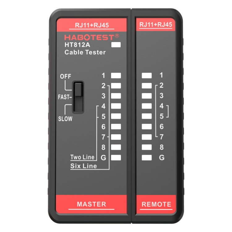 HABOTEST HT812A เครื่องทดสอบสายโทรศัพท์และสายเครือข่าย 2 in 1, HT812A