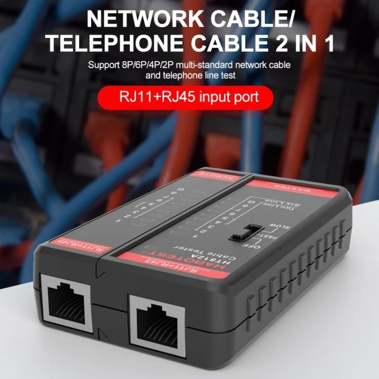 HABOTEST HT812A เครื่องทดสอบสายโทรศัพท์และสายเครือข่าย 2 in 1, HT812A