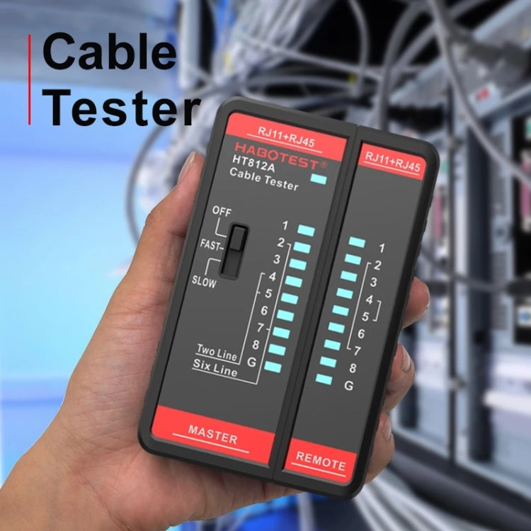 HABOTEST HT812A เครื่องทดสอบสายโทรศัพท์และสายเครือข่าย 2 in 1, HT812A