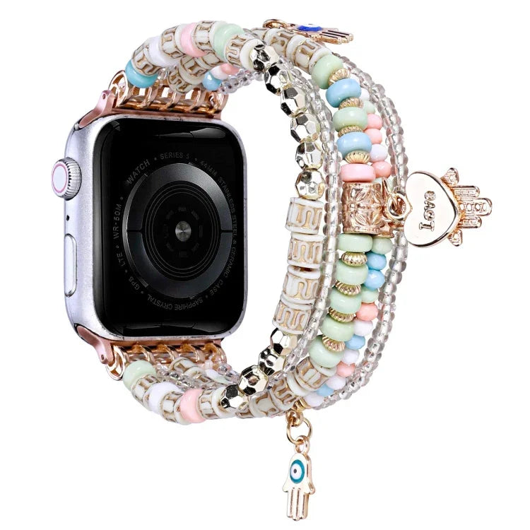 สายลูกปัดสไตล์ป่า สำหรับ Apple Watch Ultra 49 มม. / Series 8&7 45 มม., สำหรับ Apple Watch Series 8&7 41 มม.