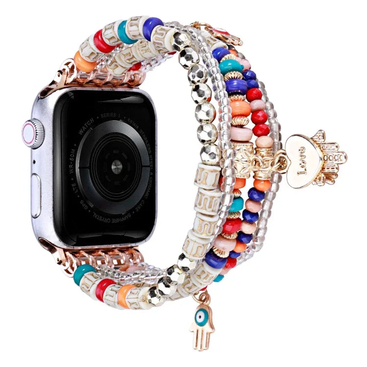 สายลูกปัดสไตล์ป่า สำหรับ Apple Watch Ultra 49 มม. / Series 8&7 45 มม., สำหรับ Apple Watch Series 8&7 41 มม.