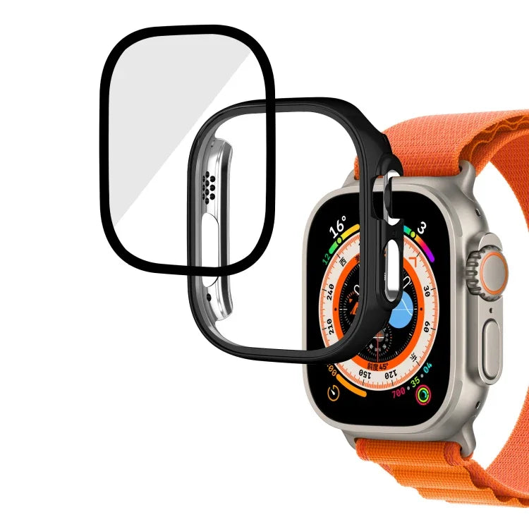 เคสกระจกนิรภัย PC ชุบเงาแบบบูรณาการ สำหรับ Apple Watch Ultra 3 / 2 / 1 49 มม.