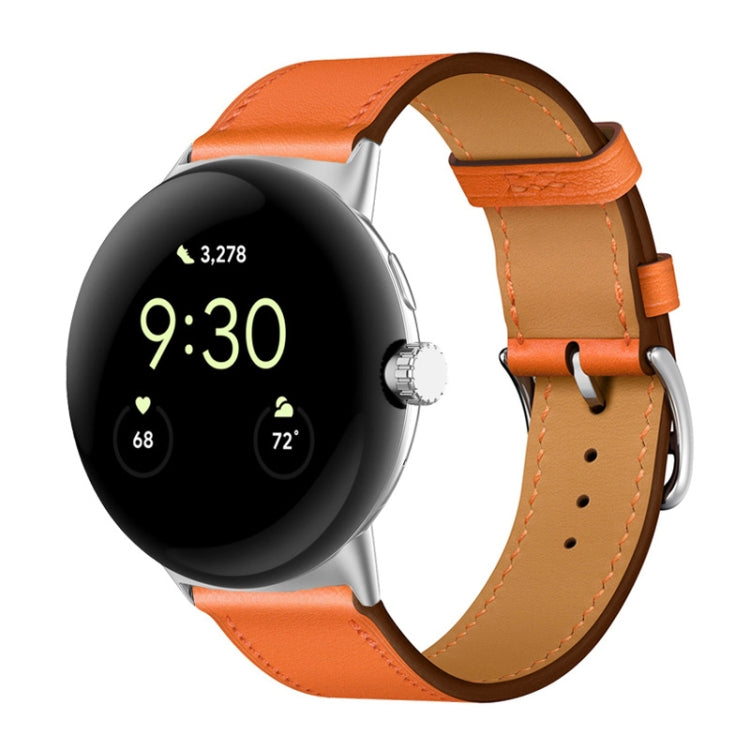 สายรัดนาฬิกาหนังแท้ สำหรับ Google Pixel Watch 4 / 3 / 2 / 1 41 มม.