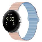 สายรัดนาฬิกาซิลิโคนแม่เหล็กหัวเข็มขัดกลับด้าน สำหรับ Google Pixel Watch 4 / 3 / 2 / 1 41 มม.