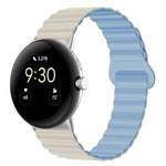 สายรัดนาฬิกาซิลิโคนแม่เหล็กหัวเข็มขัดกลับด้าน สำหรับ Google Pixel Watch 4 / 3 / 2 / 1 41 มม.