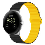 สายรัดนาฬิกาซิลิโคนแม่เหล็กหัวเข็มขัดกลับด้าน สำหรับ Google Pixel Watch 4 / 3 / 2 / 1 41 มม.