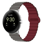 สายรัดนาฬิกาซิลิโคนแม่เหล็กหัวเข็มขัดกลับด้าน สำหรับ Google Pixel Watch 4 / 3 / 2 / 1 41 มม.