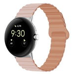 สายรัดนาฬิกาซิลิโคนแม่เหล็กหัวเข็มขัดกลับด้าน สำหรับ Google Pixel Watch 4 / 3 / 2 / 1 41 มม.
