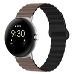 สายรัดนาฬิกาซิลิโคนแม่เหล็กหัวเข็มขัดกลับด้าน สำหรับ Google Pixel Watch 4 / 3 / 2 / 1 41 มม.