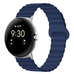 สายรัดนาฬิกาซิลิโคนแม่เหล็กหัวเข็มขัดกลับด้าน สำหรับ Google Pixel Watch 4 / 3 / 2 / 1 41 มม.