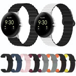 สายรัดนาฬิกาซิลิโคนแม่เหล็กหัวเข็มขัดกลับด้าน สำหรับ Google Pixel Watch 4 / 3 / 2 / 1 41 มม.