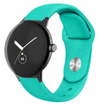 สายนาฬิกาซิลิโคนสีพื้นหัวเข็มขัดกลับด้าน สำหรับ Google Pixel Watch 4 / 3 / 2 / 1 ขนาด 41 มม.