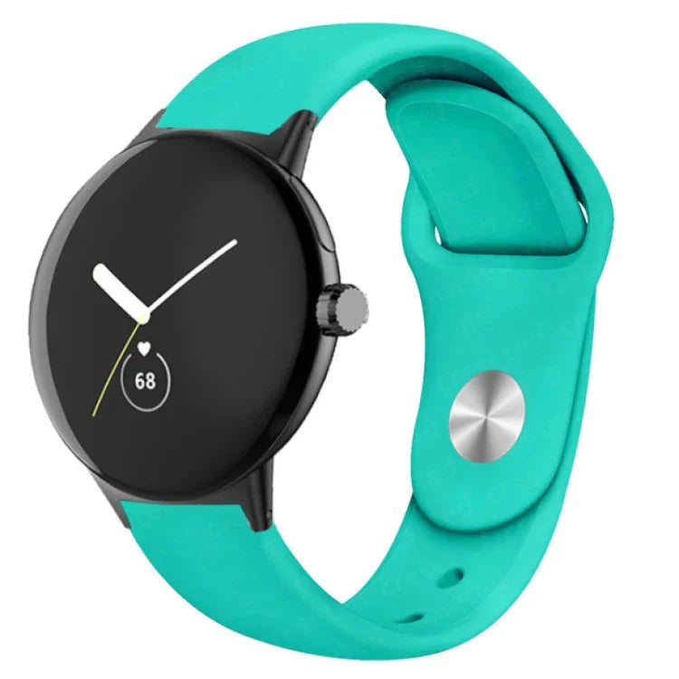 สายนาฬิกาซิลิโคนสีพื้นหัวเข็มขัดกลับด้าน สำหรับ Google Pixel Watch 4 / 3 / 2 / 1 ขนาด 41 มม.
