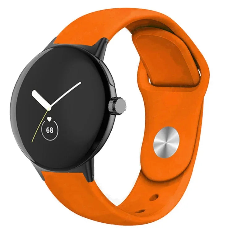สายนาฬิกาซิลิโคนสีพื้นหัวเข็มขัดกลับด้าน สำหรับ Google Pixel Watch 4 / 3 / 2 / 1 ขนาด 41 มม.