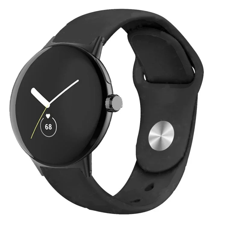 สายนาฬิกาซิลิโคนสีพื้นหัวเข็มขัดกลับด้าน สำหรับ Google Pixel Watch 4 / 3 / 2 / 1 ขนาด 41 มม.