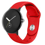 สายนาฬิกาซิลิโคนสีพื้นหัวเข็มขัดกลับด้าน สำหรับ Google Pixel Watch 4 / 3 / 2 / 1 ขนาด 41 มม.