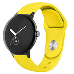 สายนาฬิกาซิลิโคนสีพื้นหัวเข็มขัดกลับด้าน สำหรับ Google Pixel Watch 4 / 3 / 2 / 1 ขนาด 41 มม.
