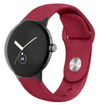 สายนาฬิกาซิลิโคนสีพื้นหัวเข็มขัดกลับด้าน สำหรับ Google Pixel Watch 4 / 3 / 2 / 1 ขนาด 41 มม.