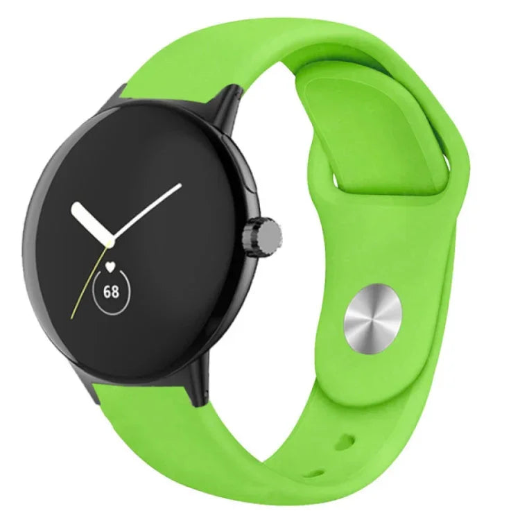 สายนาฬิกาซิลิโคนสีพื้นหัวเข็มขัดกลับด้าน สำหรับ Google Pixel Watch 4 / 3 / 2 / 1 ขนาด 41 มม.