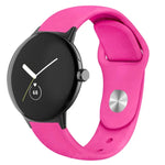 สายนาฬิกาซิลิโคนสีพื้นหัวเข็มขัดกลับด้าน สำหรับ Google Pixel Watch 4 / 3 / 2 / 1 ขนาด 41 มม.