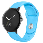 สายนาฬิกาซิลิโคนสีพื้นหัวเข็มขัดกลับด้าน สำหรับ Google Pixel Watch 4 / 3 / 2 / 1 ขนาด 41 มม.