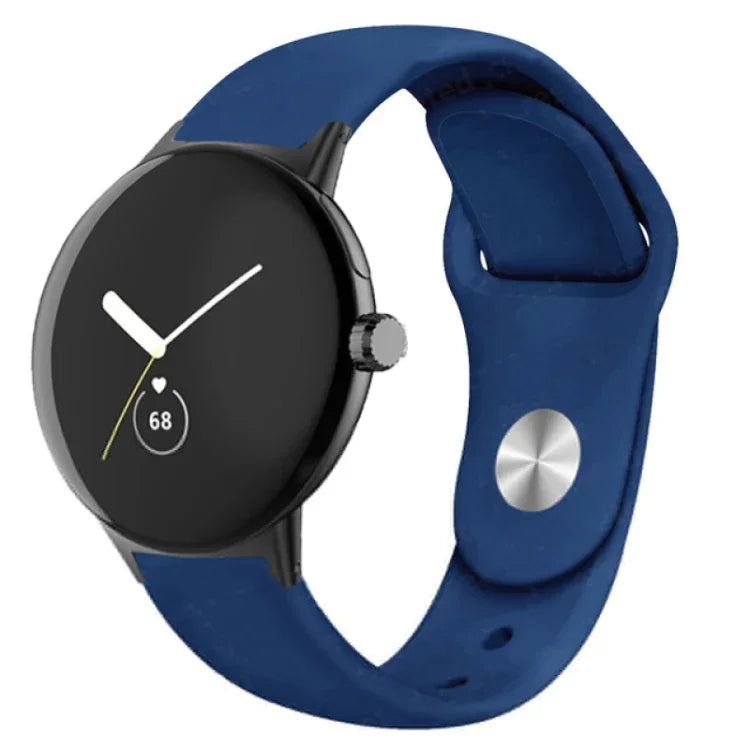 สายนาฬิกาซิลิโคนสีพื้นหัวเข็มขัดกลับด้าน สำหรับ Google Pixel Watch 4 / 3 / 2 / 1 ขนาด 41 มม.