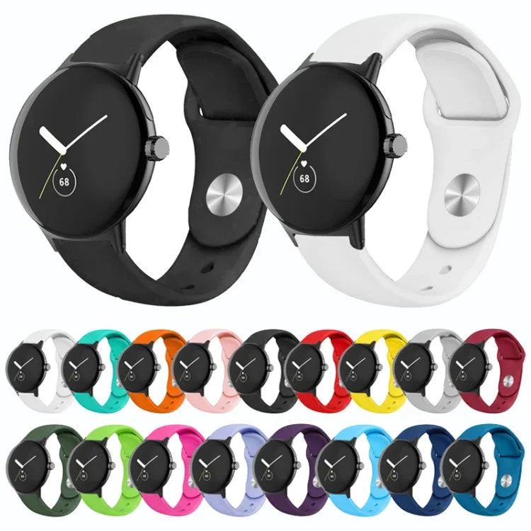 สายนาฬิกาซิลิโคนสีพื้นหัวเข็มขัดกลับด้าน สำหรับ Google Pixel Watch 4 / 3 / 2 / 1 ขนาด 41 มม.