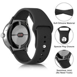 สายนาฬิกาซิลิโคนสีพื้นหัวเข็มขัดกลับด้าน สำหรับ Google Pixel Watch 4 / 3 / 2 / 1 ขนาด 41 มม.