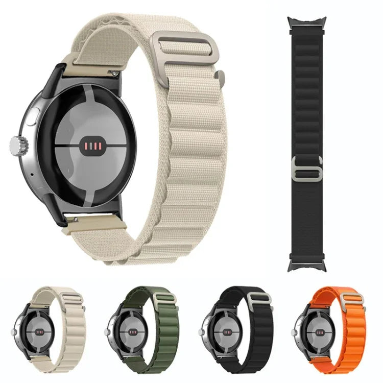 สายนาฬิกาไนลอนห่วงสีดำสำหรับ Google Pixel Watch 4 / 3 / 2 / 1 ขนาด 41 มม.